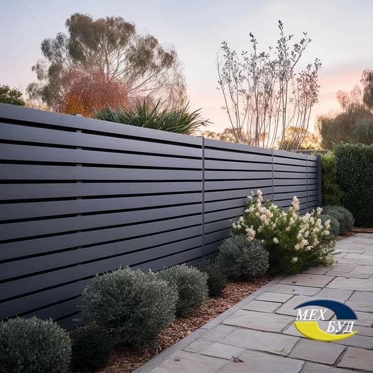 Image d'une clôture en aluminium installée